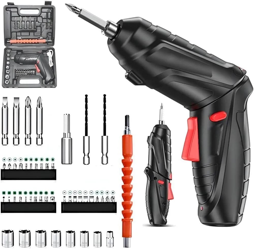 Metal Electric Screwdriver with 47 pcs Screwdriver Bit Set